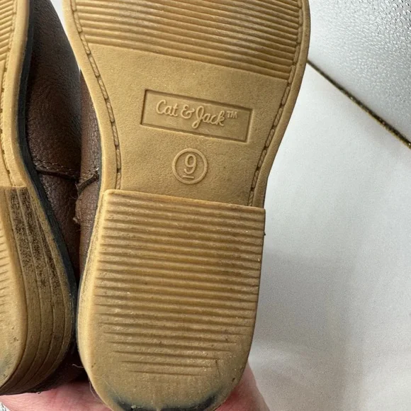 Cat & Jack Toddler Size 9 Kids' Brown Pleather Western Cowboy Boots - Picture 10 of 10